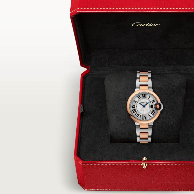 Ballon Bleu de Cartier Blue Balloon Watch Stainless Steel - Rose K Gold Automatic Chain - Image 5