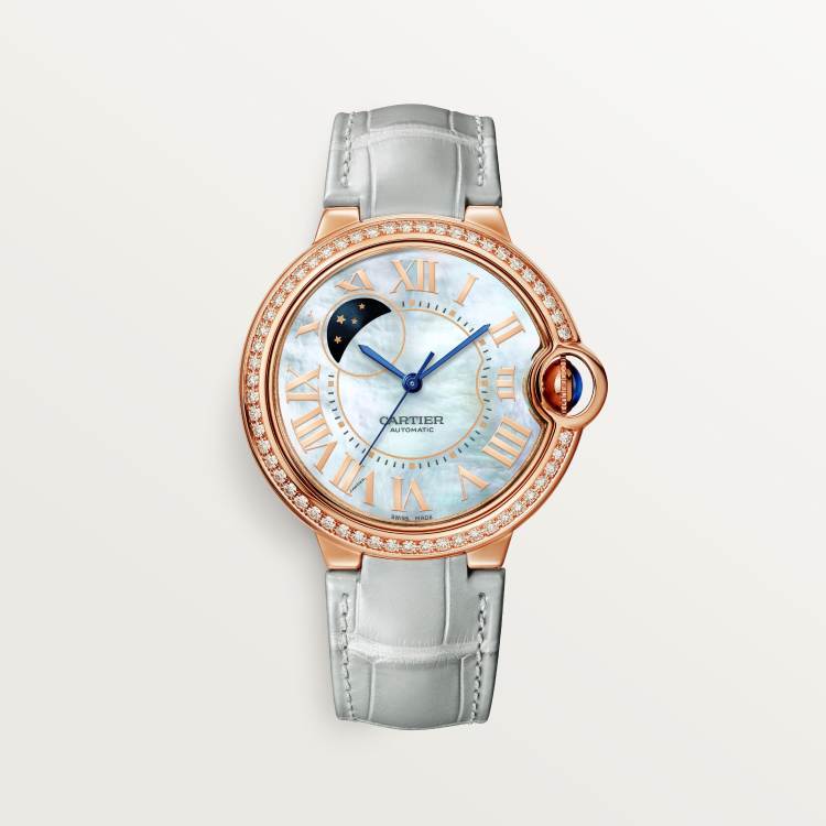 BALLON BLEU DE CARTIER Cartier Blue Balloon Watch 18K Rose Gold Automatic Chain