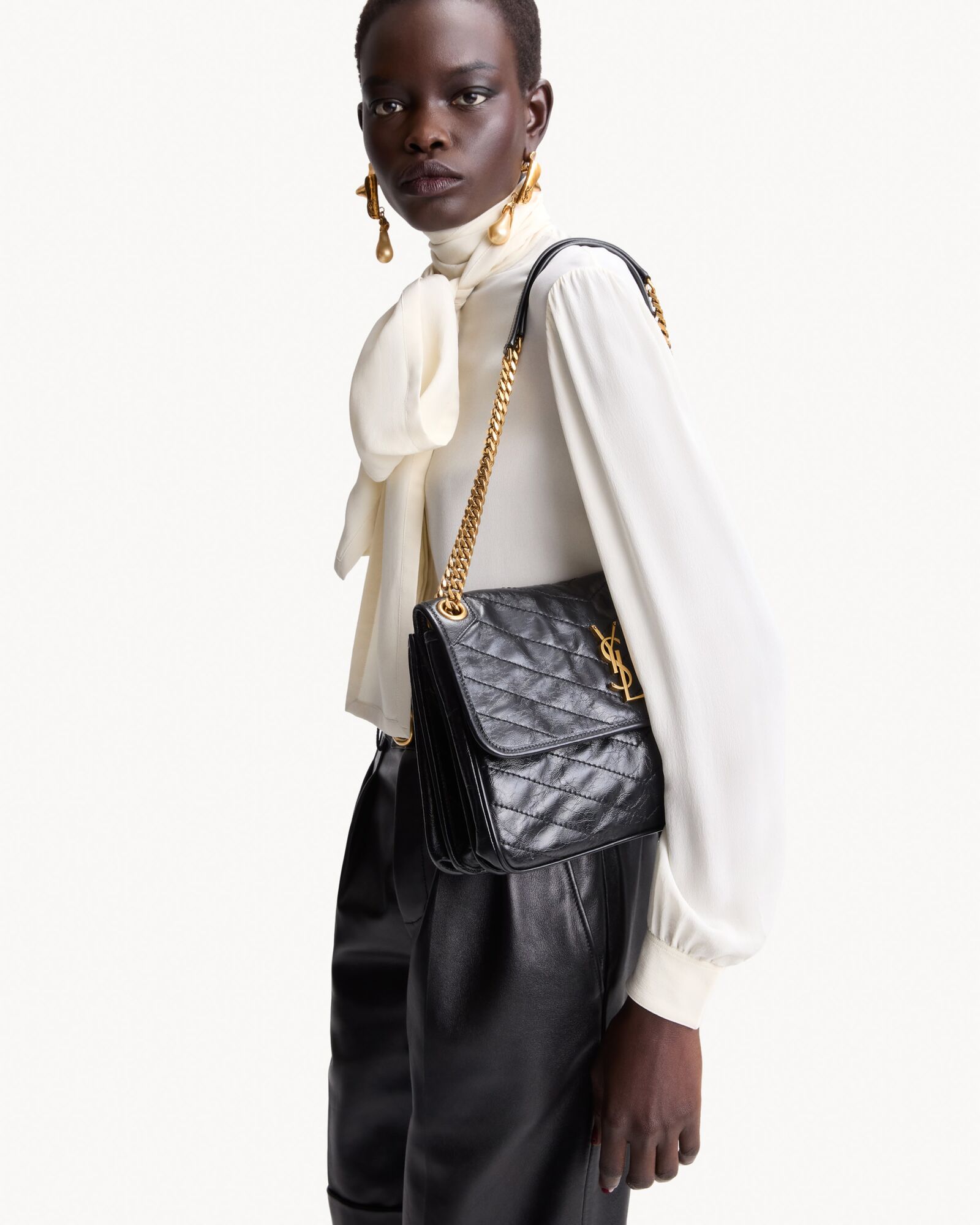 NIKI TRIPOUCH Retro Leather Shopping Bag - Image 2