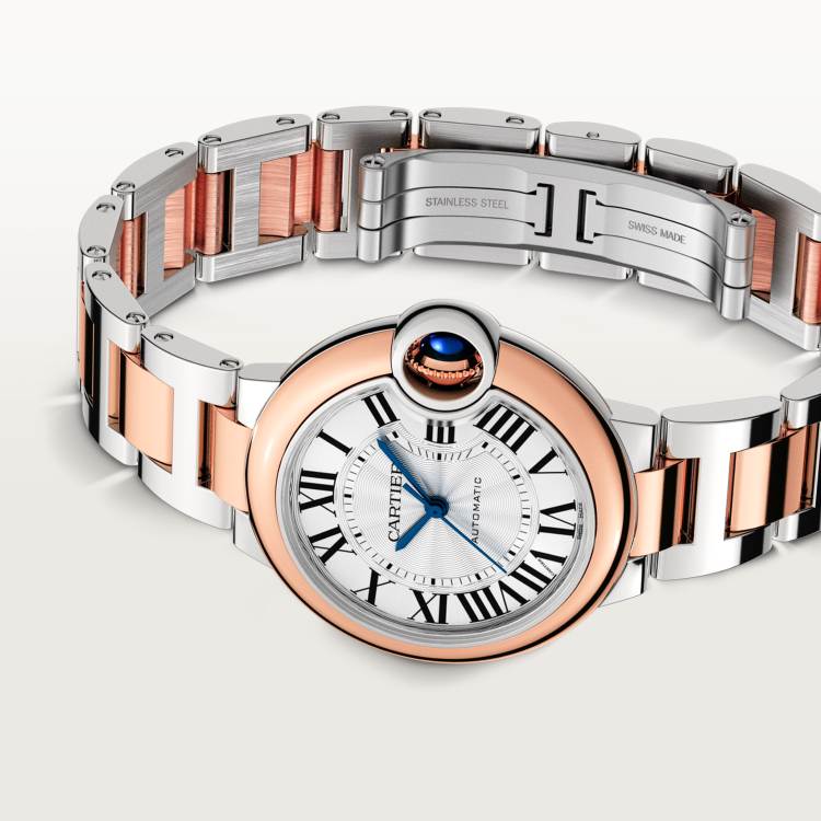 Ballon Bleu de Cartier Blue Balloon Watch Stainless Steel - Rose K Gold Automatic Chain - Image 4