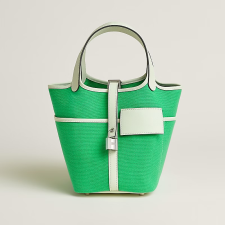 Goeland canvas and Swift calf leather handbag