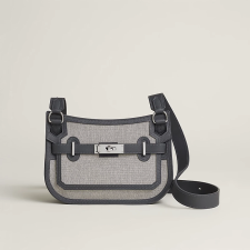 H canvas and Swift calf leather shoulder bag.