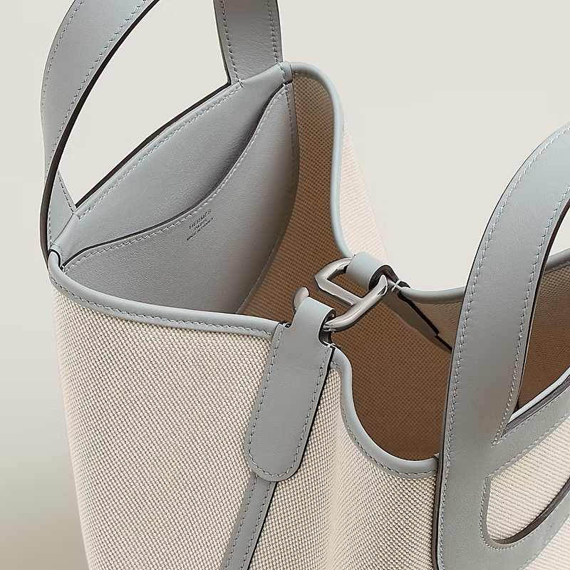 H canvas and Swift calf leather handbag. - Image 3