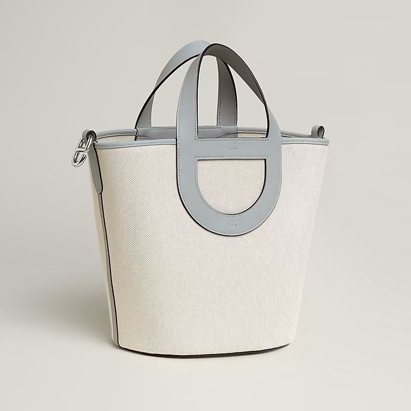 H canvas and Swift calf leather handbag. - Image 4