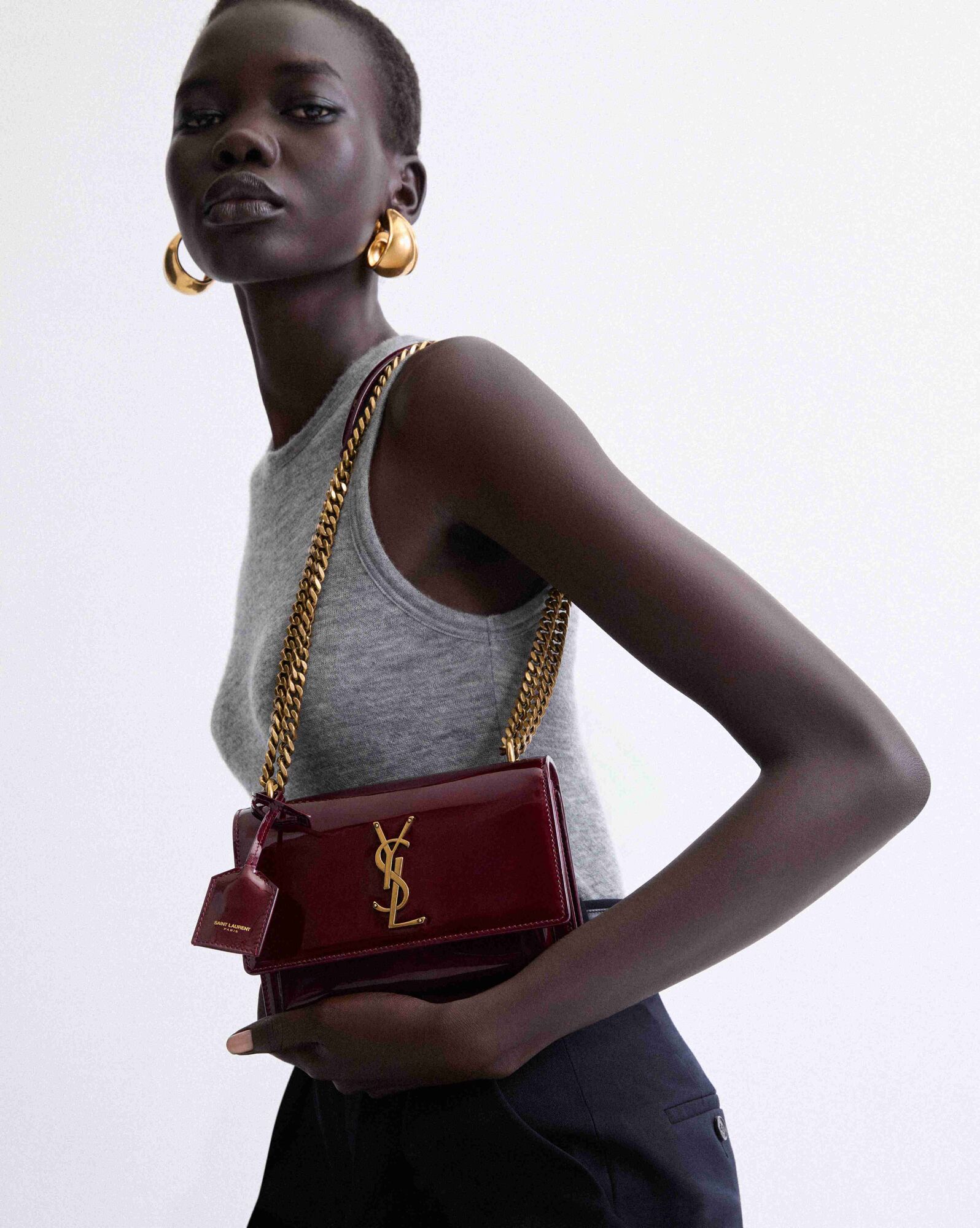 SUNSET small patent leather handbag - Image 2