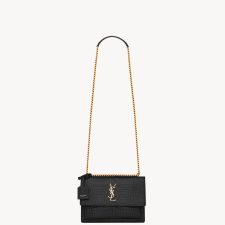 SUNSET Medium Crocodile Pattern Embossed Leather Handbag
