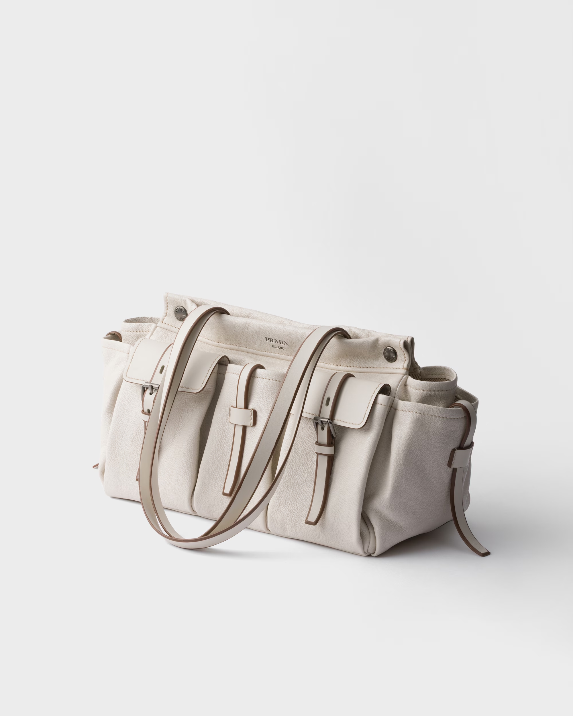 Prada Route Large Leather Tote Bag - Image 2