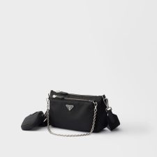 Re Nylon and Saffiano leather mini shoulder bag