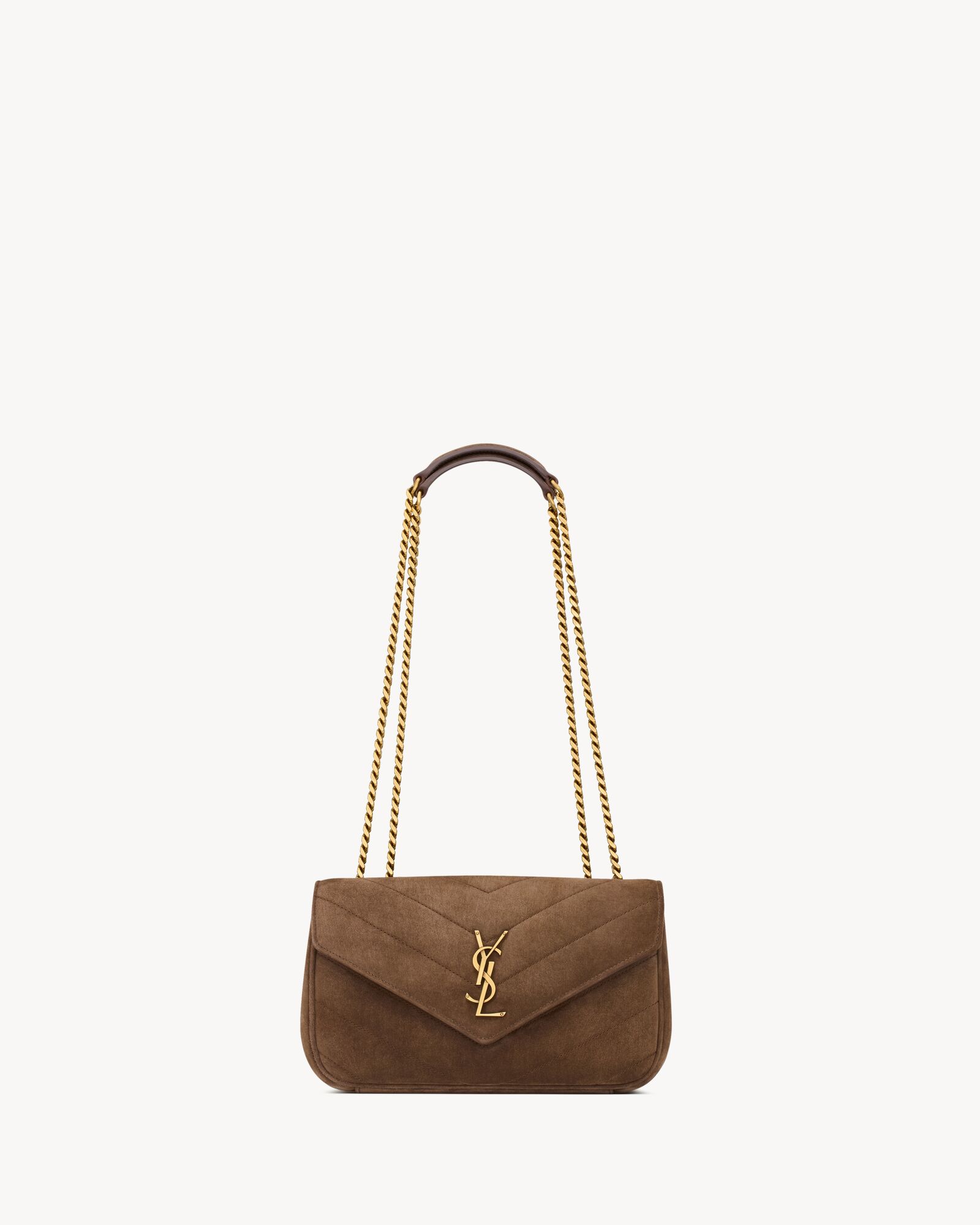 LOULOU Small Quilted Suede Leather Handbag