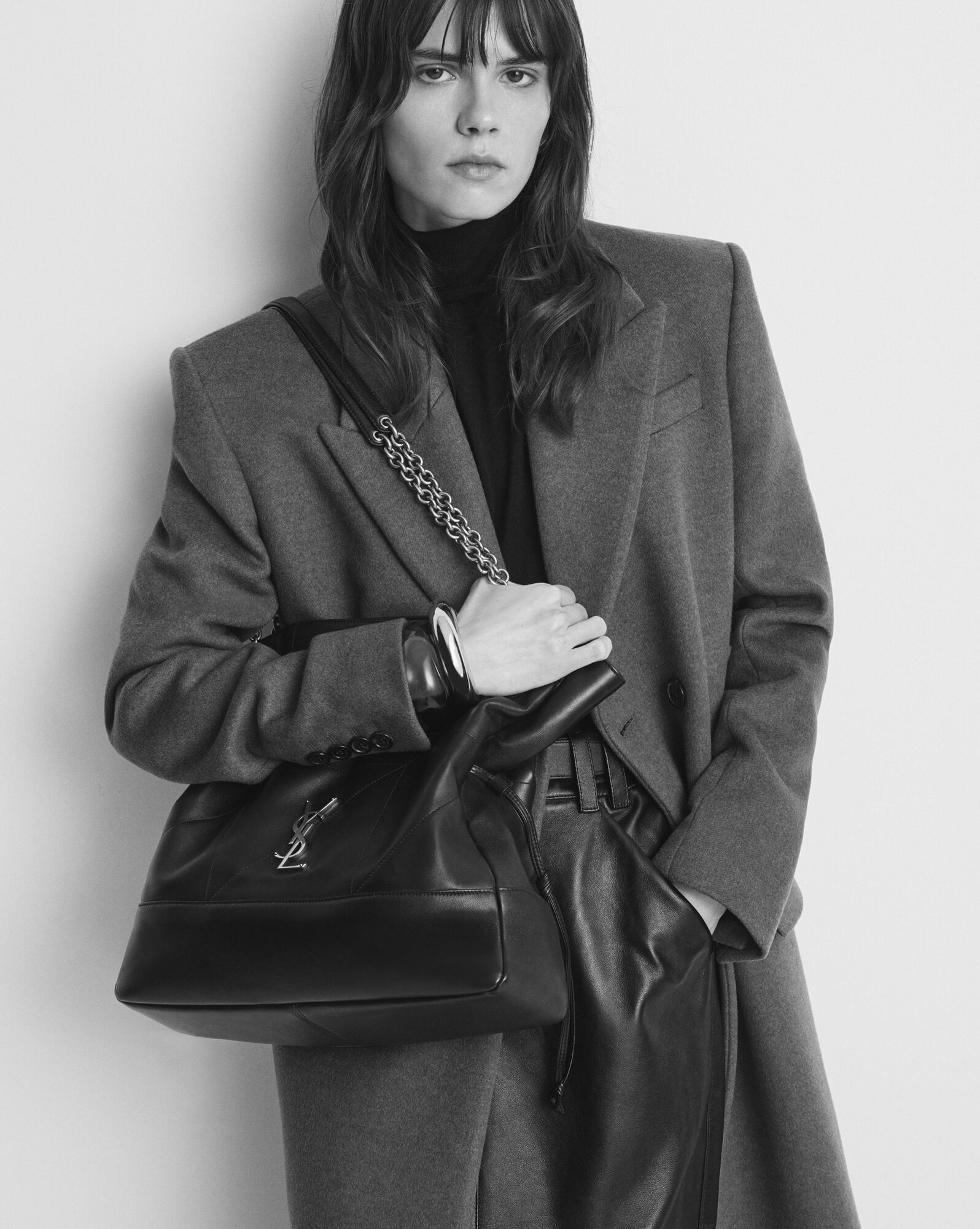 JAMIE SHOPPING Sheepskin Leather Tote Bag - Image 2