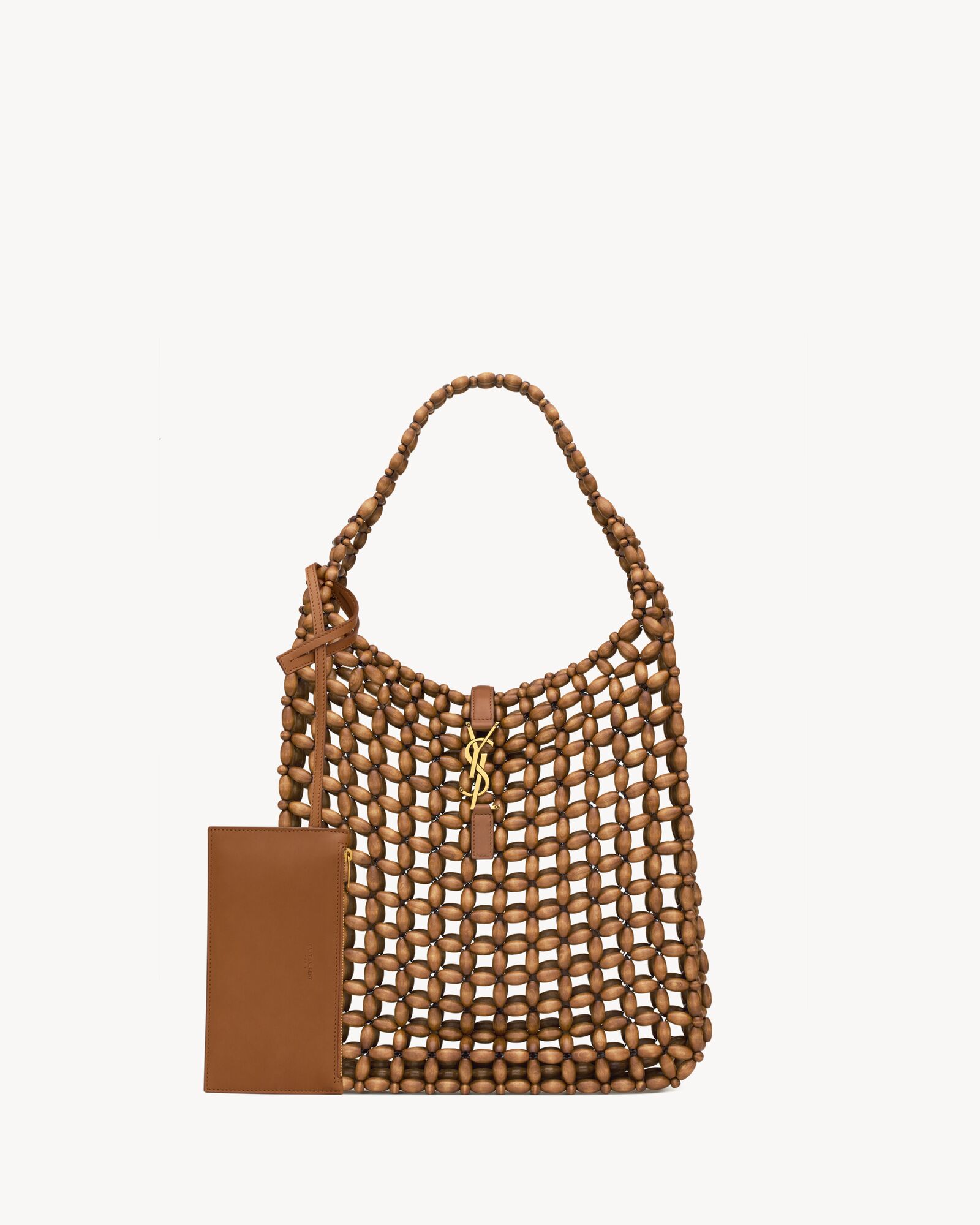 LE 5 ✘ 7 Large Wooden Bead Handbag - Image 2