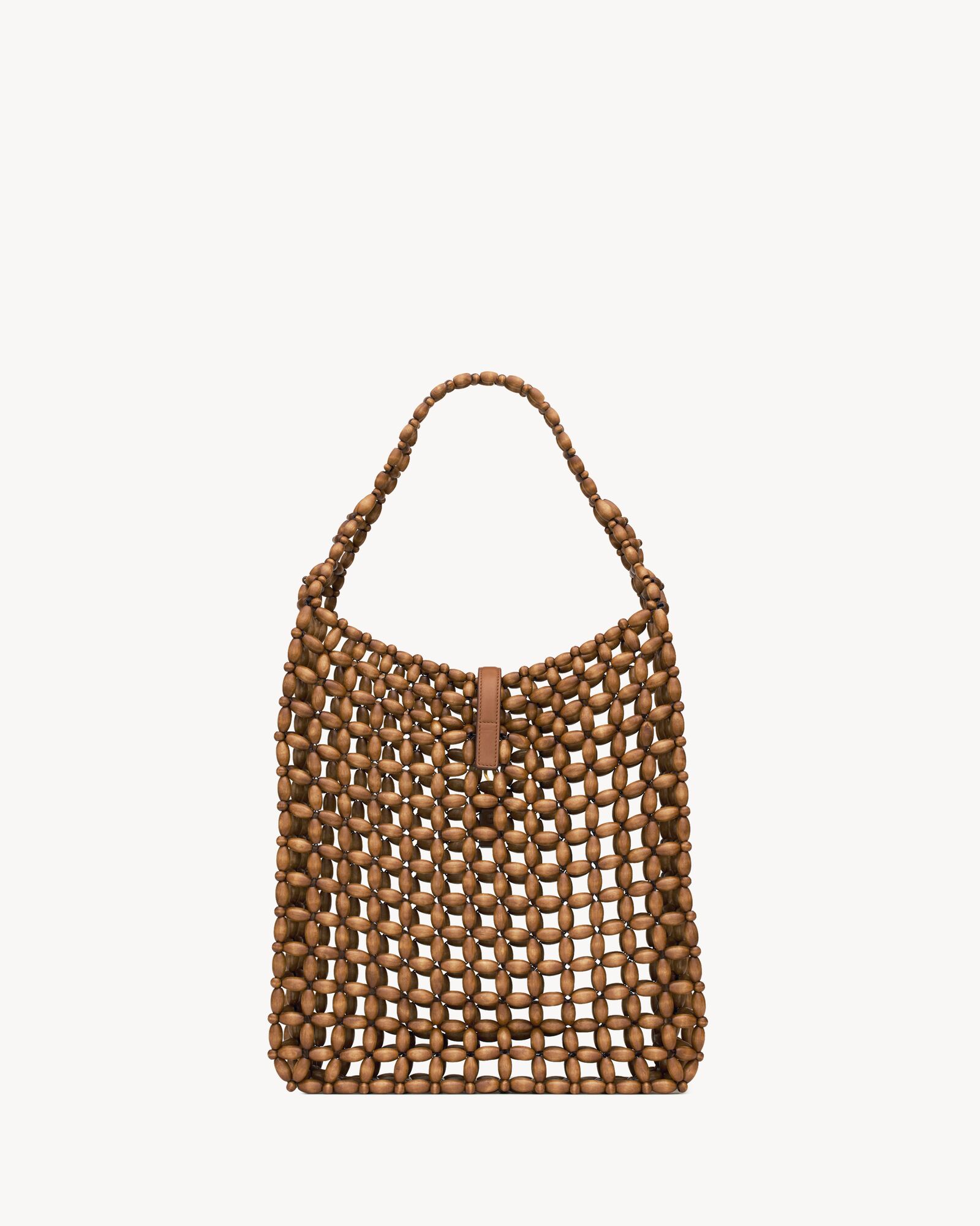 LE 5 ✘ 7 Large Wooden Bead Handbag - Image 3
