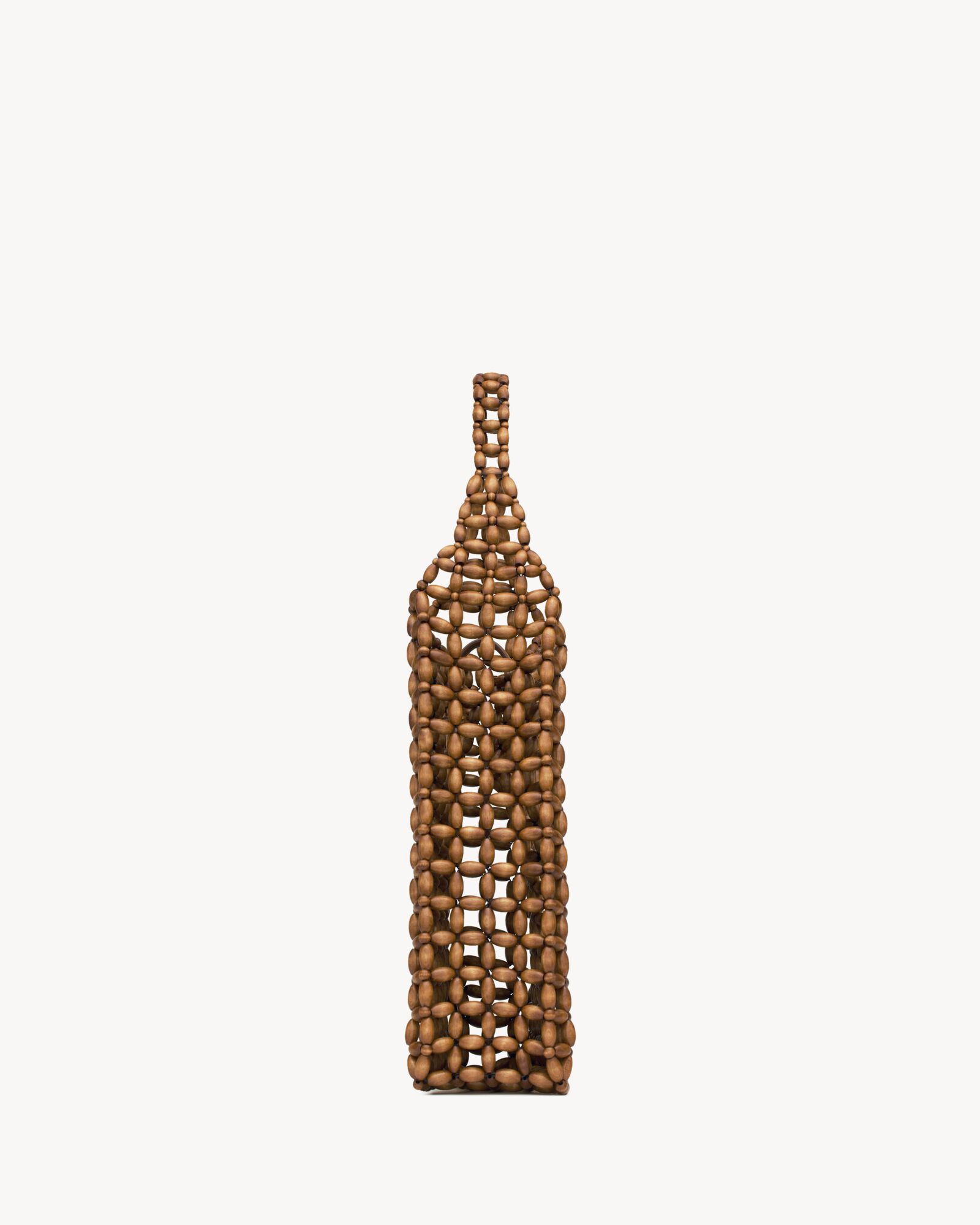 LE 5 ✘ 7 Large Wooden Bead Handbag - Image 4