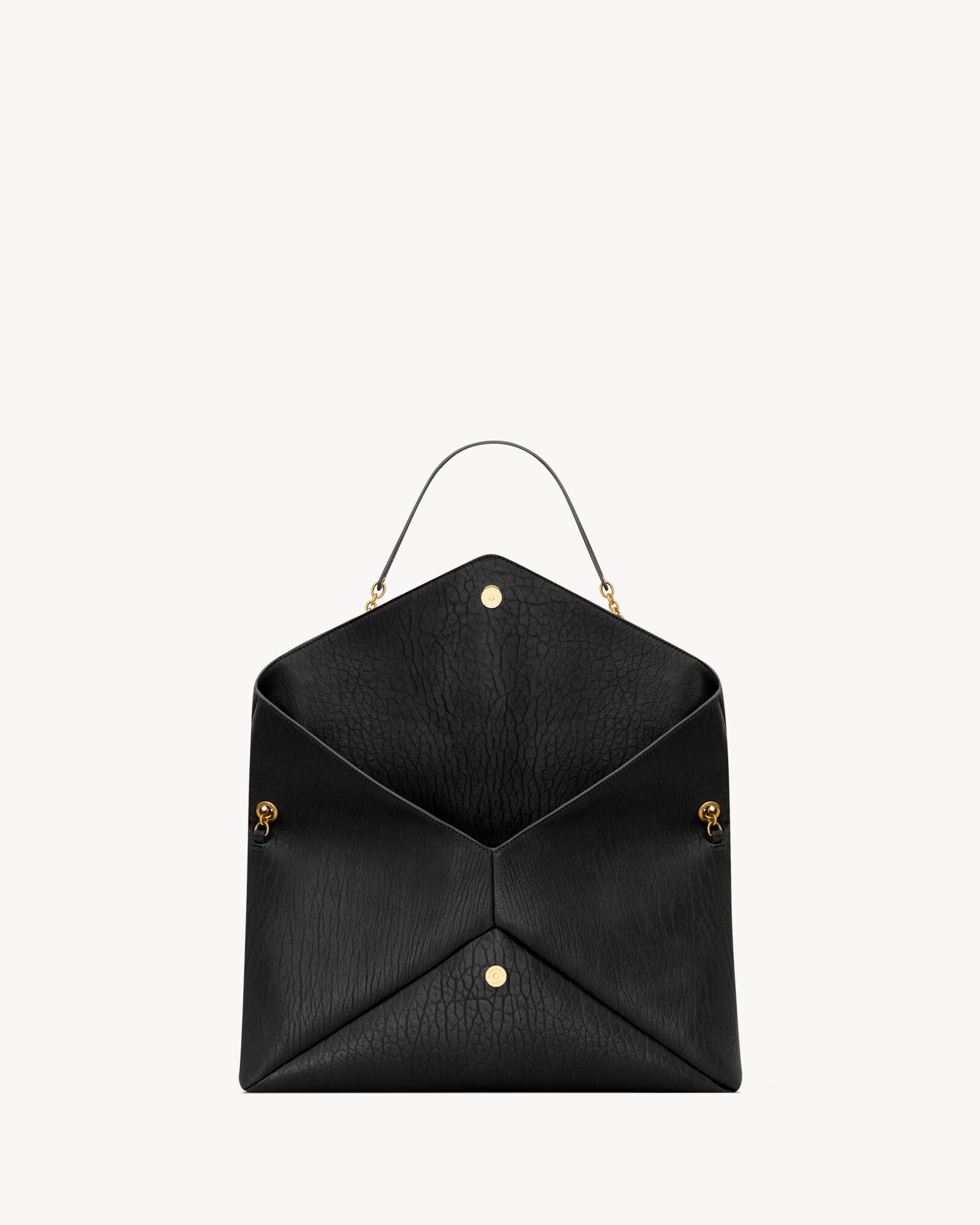 LE CASSANDRE Large Sheepskin Leather Chain Handbag - Image 5