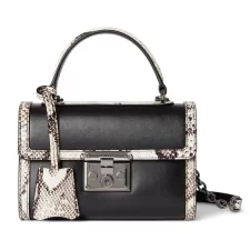 Padlock series python skin small handbag