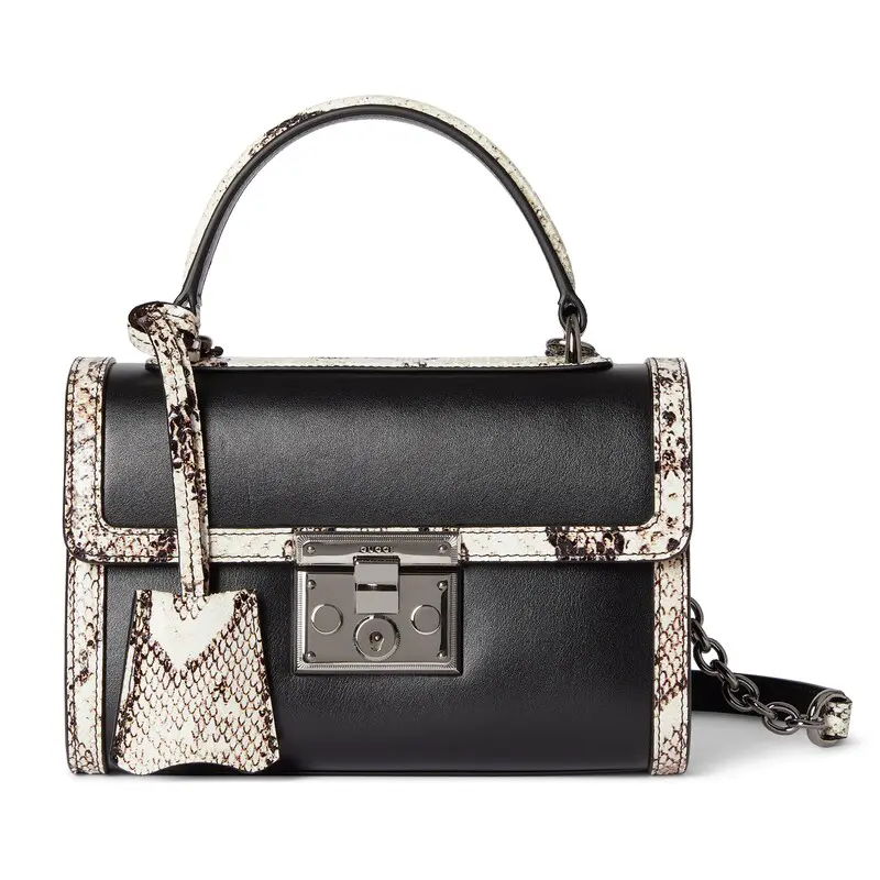 Padlock series python skin small handbag