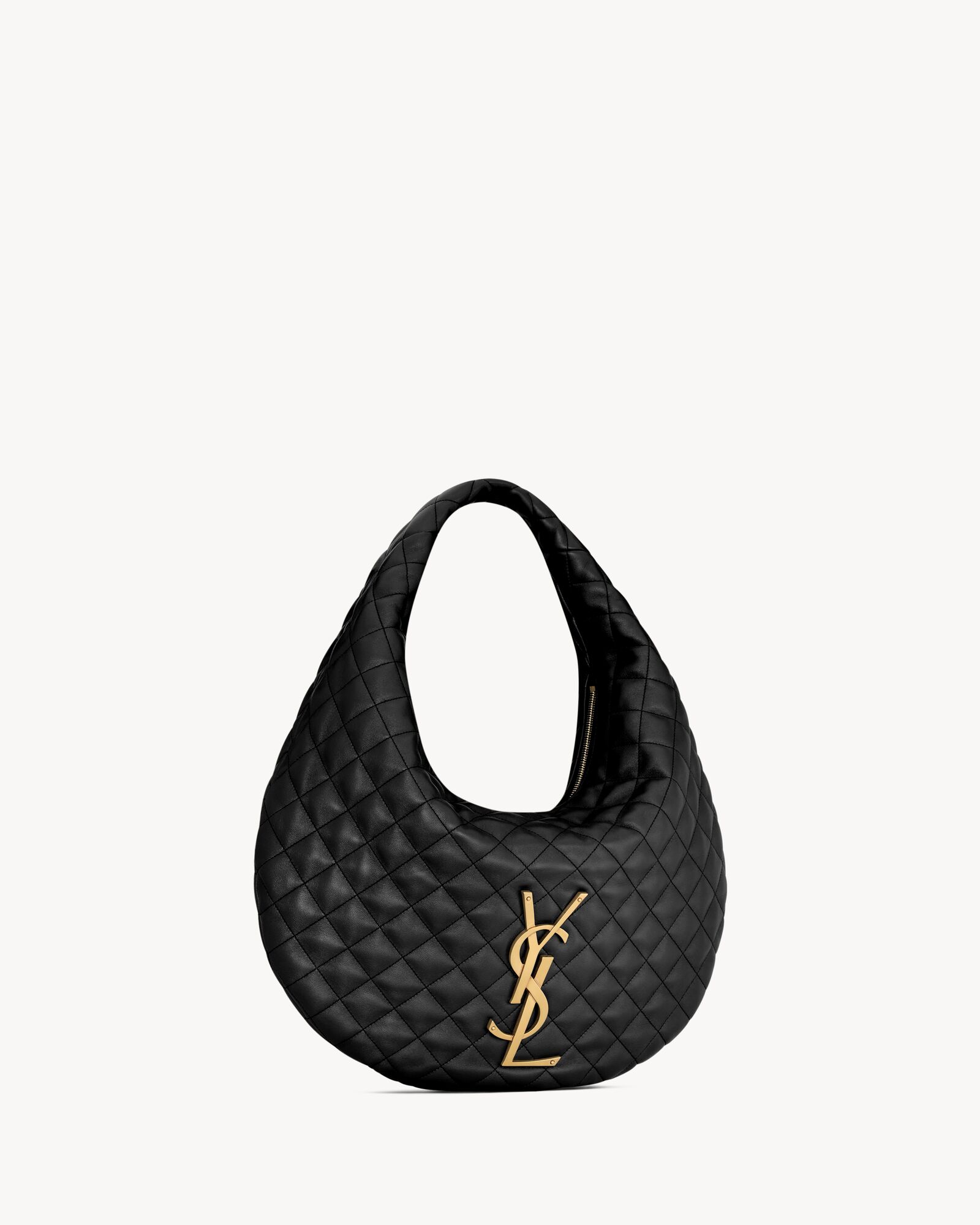 ICARE Quilted Nappa Leather HOBO Handbag - Image 5