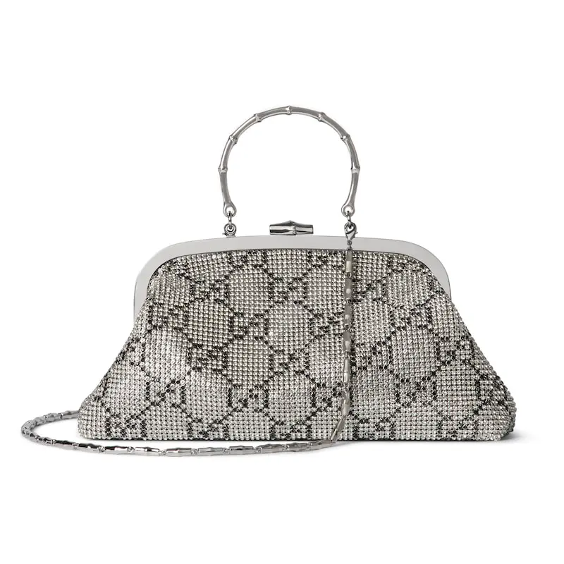 Medium imitation crystal dinner handbag - Image 7