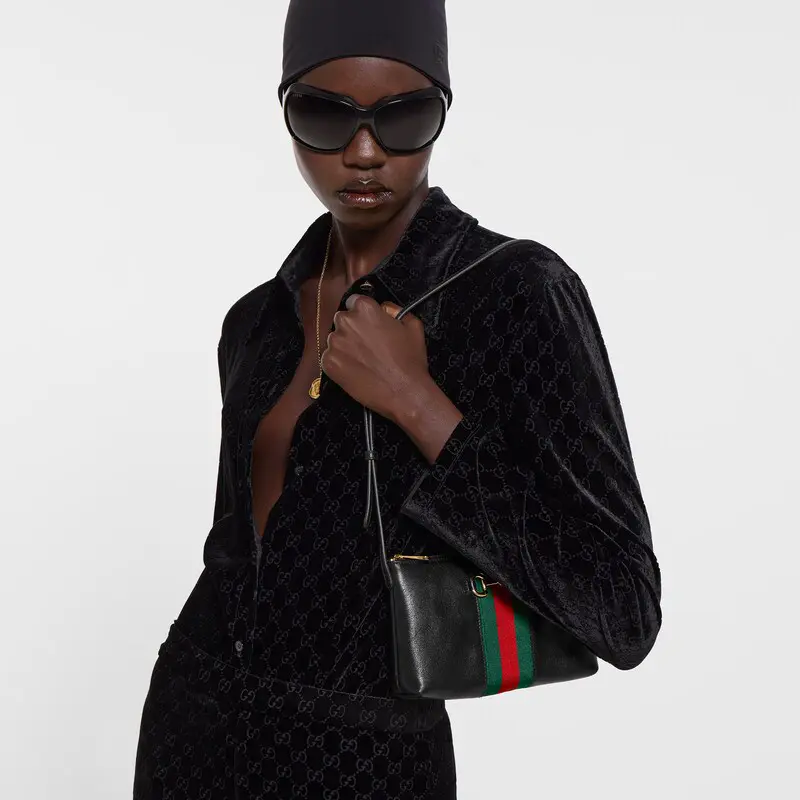 Gucci Horsebit Web Small Shoulder Backpack - Image 3