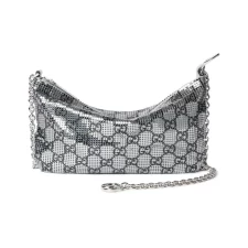 Metal banquet bag with hanging accessories