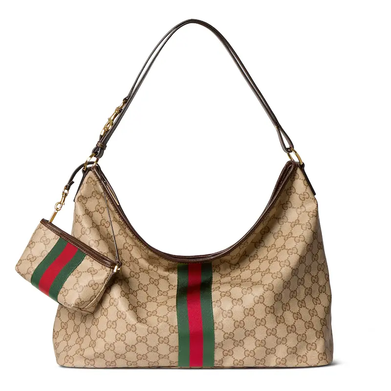 Decorative woven large shoulder bag (with detachable mini bag)
