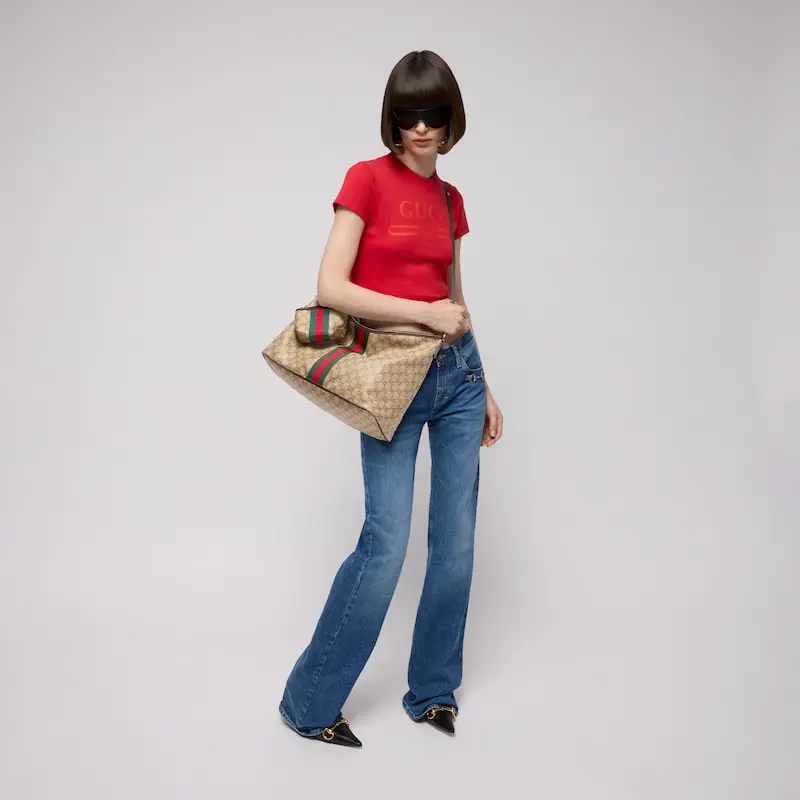 Decorative woven large shoulder bag (with detachable mini bag) - Image 3