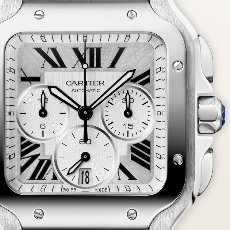 SANTOS DE CARTIER watch large stainless steel automatic winding - Image 3