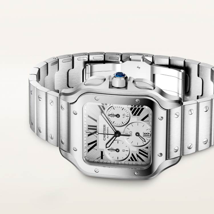 SANTOS DE CARTIER watch large stainless steel automatic winding - Image 6