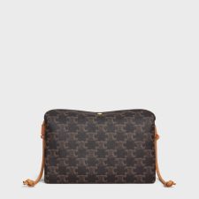 TRIO FLAP logo printed handbag