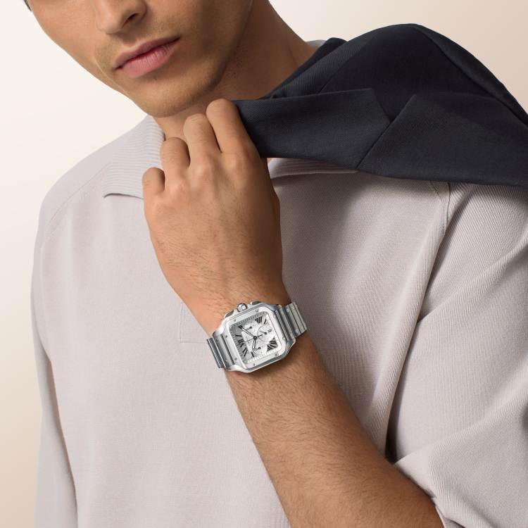 SANTOS DE CARTIER watch large stainless steel automatic winding - Image 2