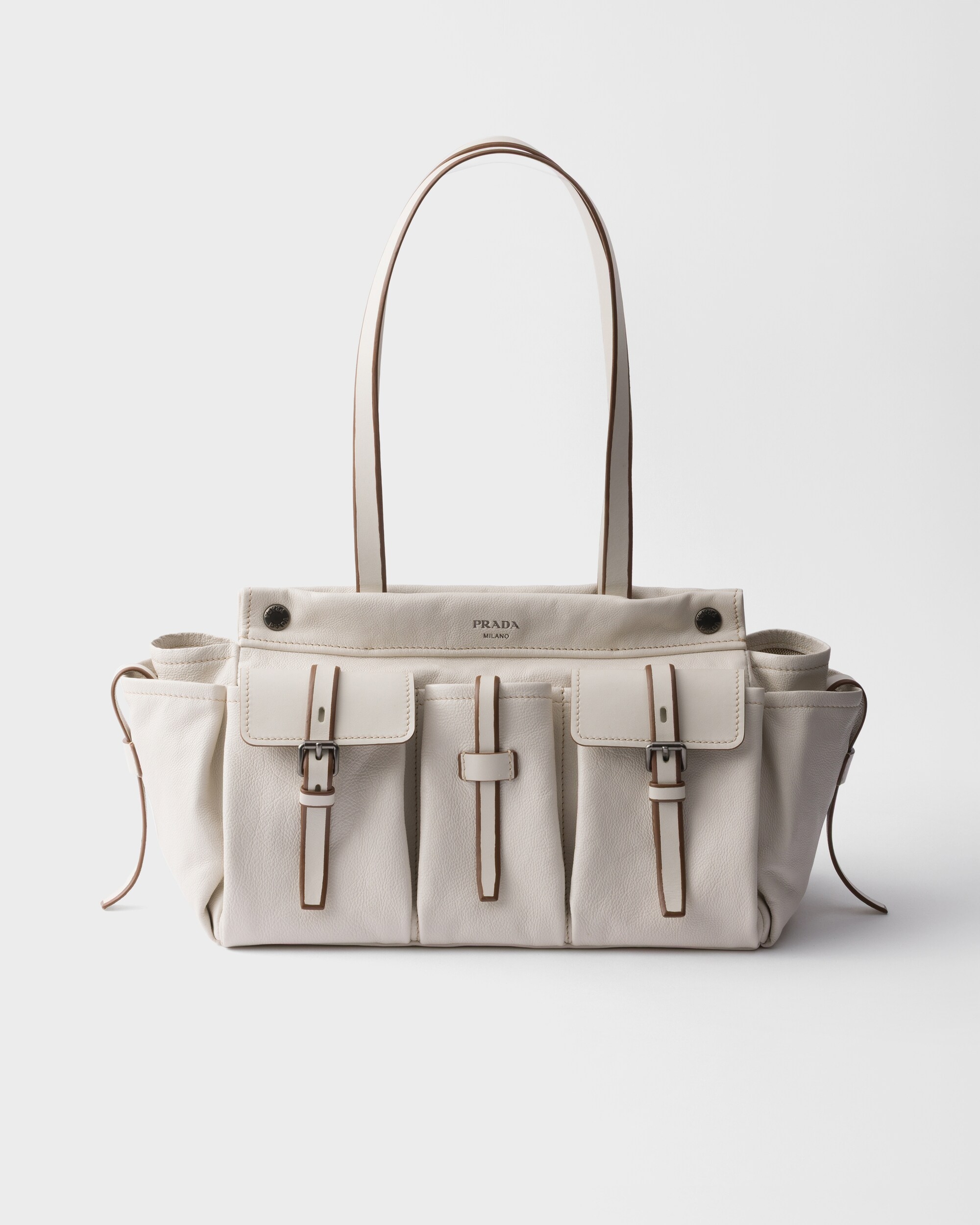 Prada Route Large Leather Tote Bag