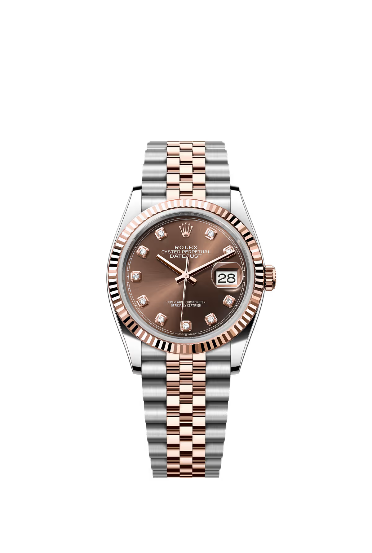 Log type 36 Oyster, 36mm, Eternal Rose Gold and Oyster Steel Model 126231