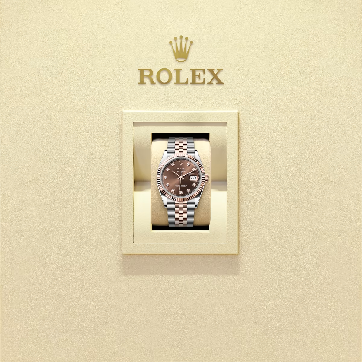 Log type 36 Oyster, 36mm, Eternal Rose Gold and Oyster Steel Model 126231 - Image 2