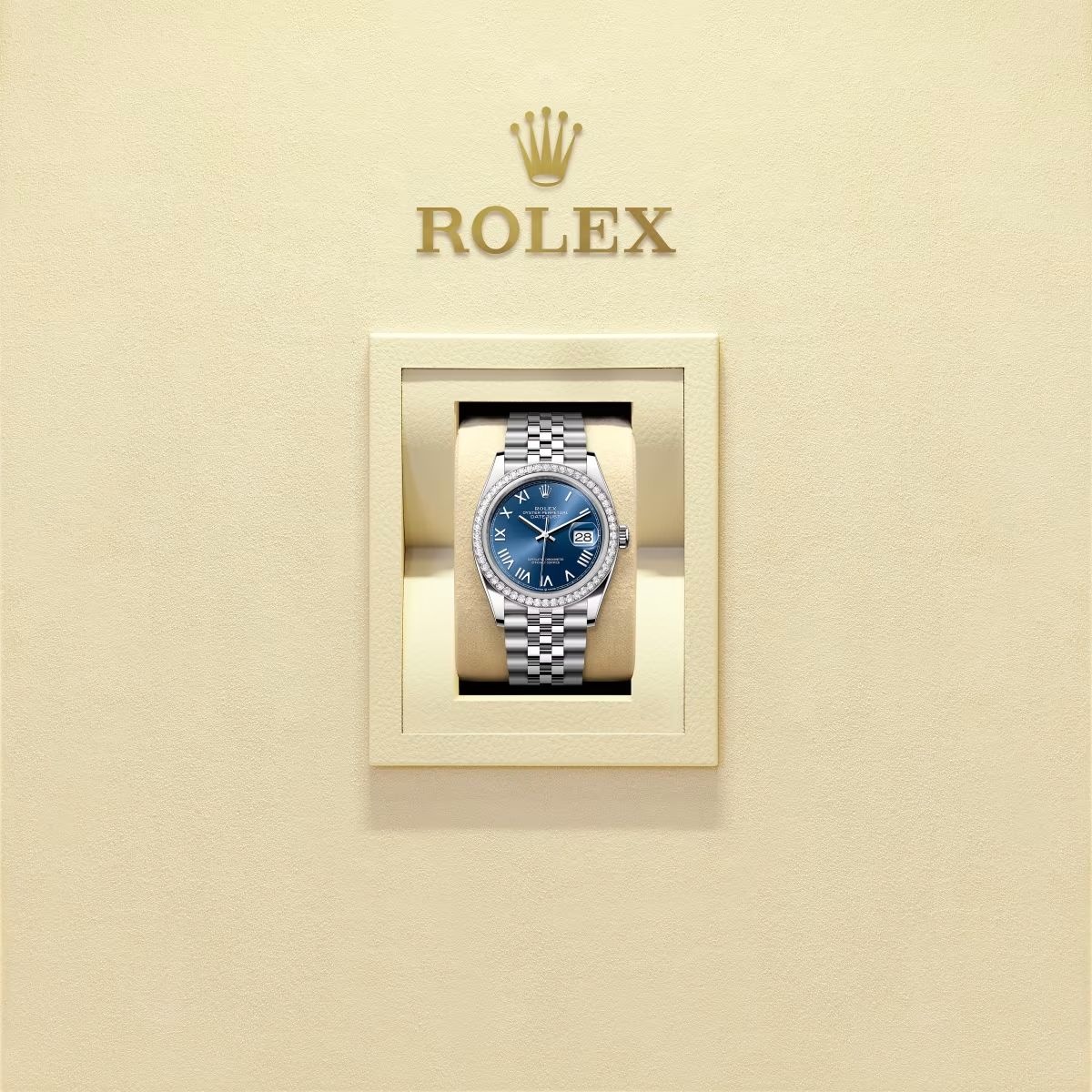 Log type 36 Oyster, 36mm, diamond, white gold and oyster steel Model 126284RBR - Image 2