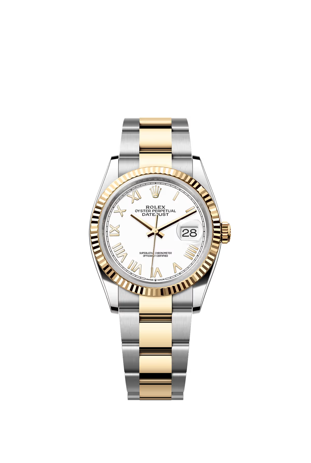 Log type 36 Oyster, 36mm, gold and oyster steel Model 126233