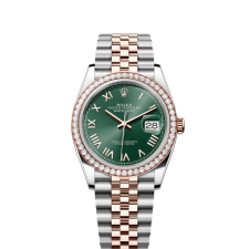 Log type 36  Oyster style, 36mm, diamond, eternal rose gold and oyster steel  Model 126281RBR