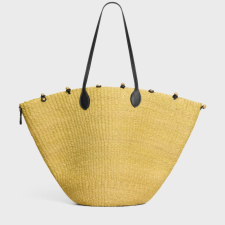 TRIOMPHE Large Beaded Basket Bag