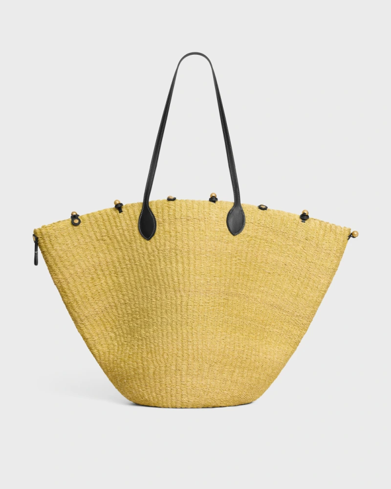 TRIOMPHE Large Beaded Basket Bag