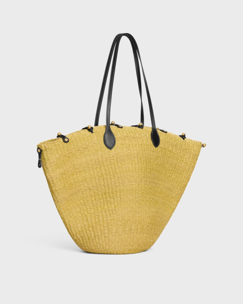 TRIOMPHE Large Beaded Basket Bag - Image 2