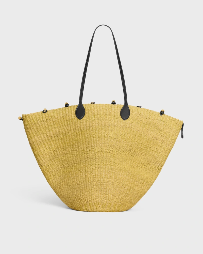 TRIOMPHE Large Beaded Basket Bag - Image 3