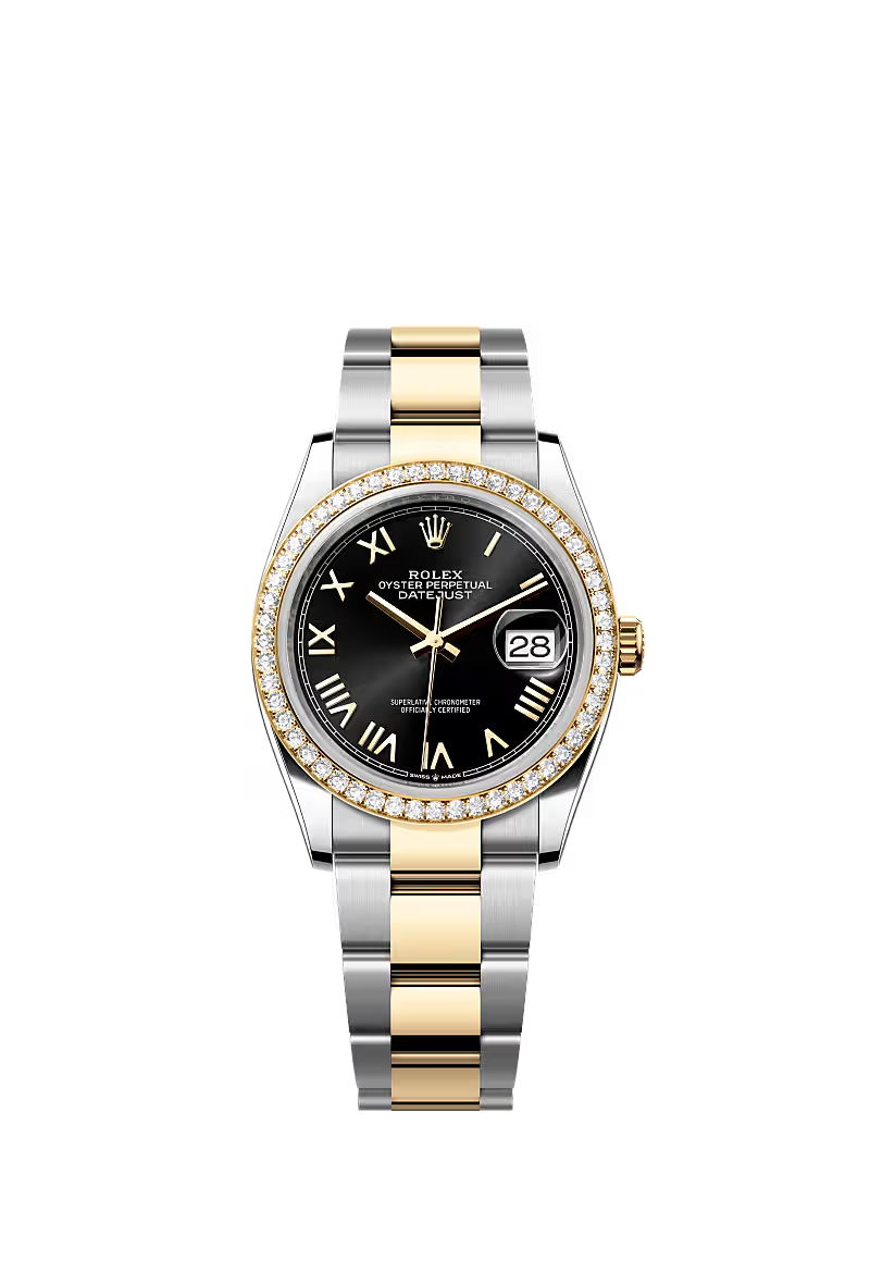 Log type 36 Oyster, 36mm, diamond, gold and oyster steel Model 126283RBR