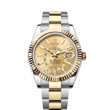 Longitudinal navigator type  Oyster, 42mm, gold and oyster steel  Model 336933
