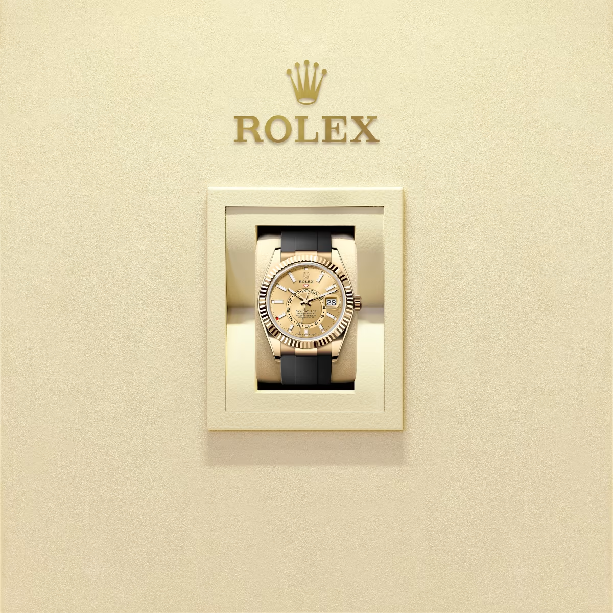 Longitudinal navigator type Oyster style, 42mm, gold Model 336238 - Image 2