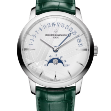 Moon phase retrograde calendar wristwatch