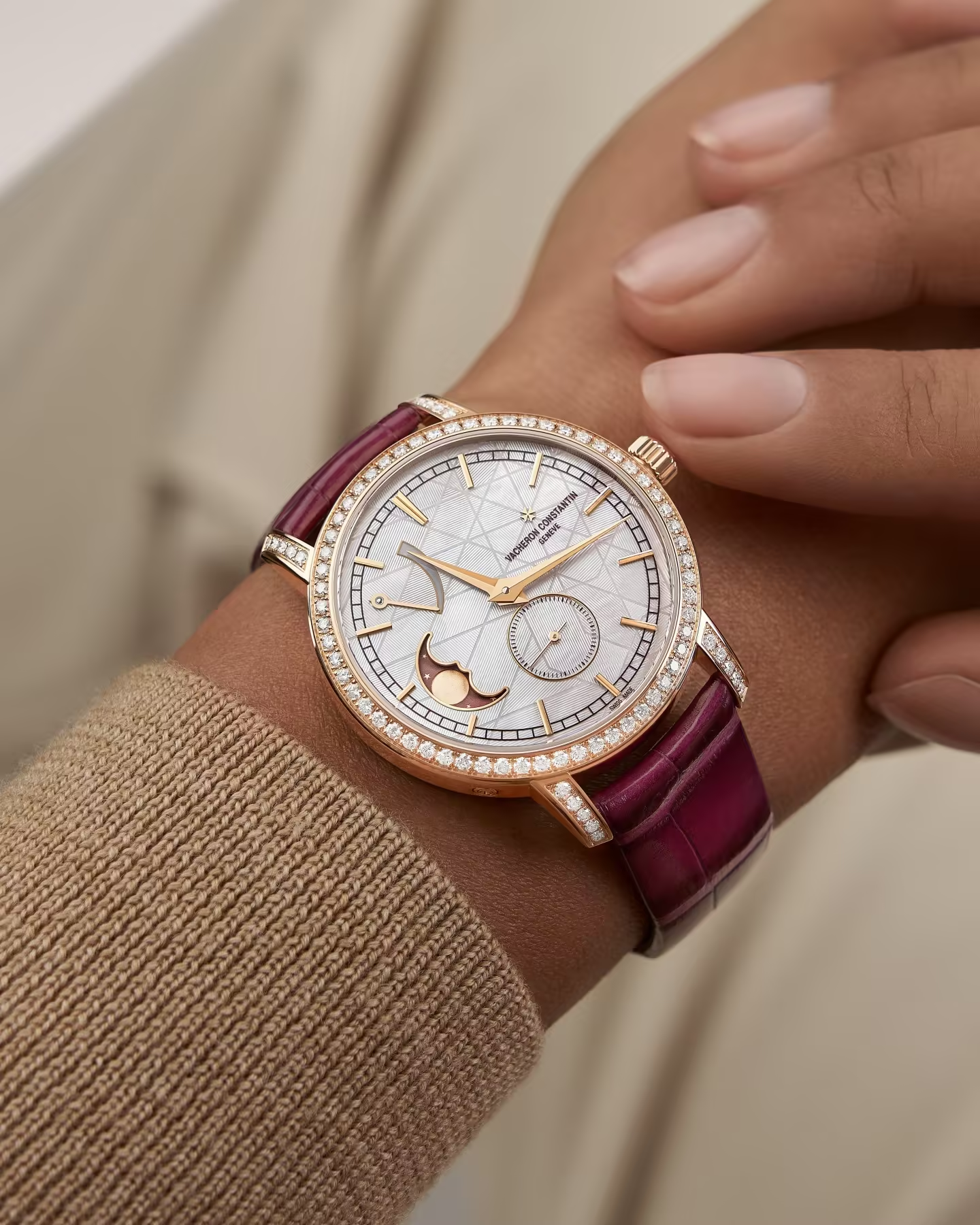 Moon phase watch 83570/000R-H060 36mm pink gold - Image 2