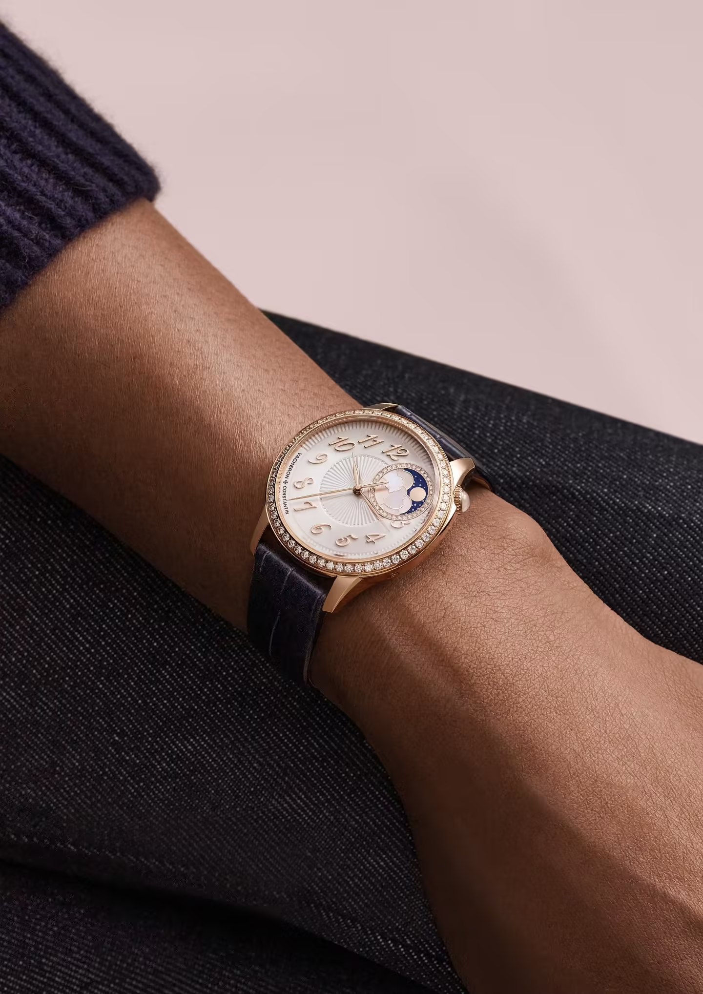 lunar phase 8005F/000R-B498 37mm pink gold - Image 2