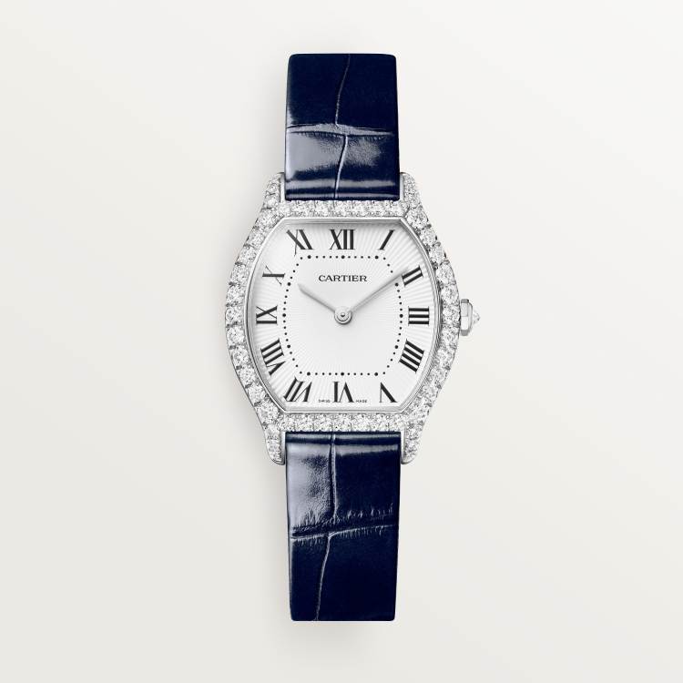TORTUE watch small 18K rhodium plated white gold quartz