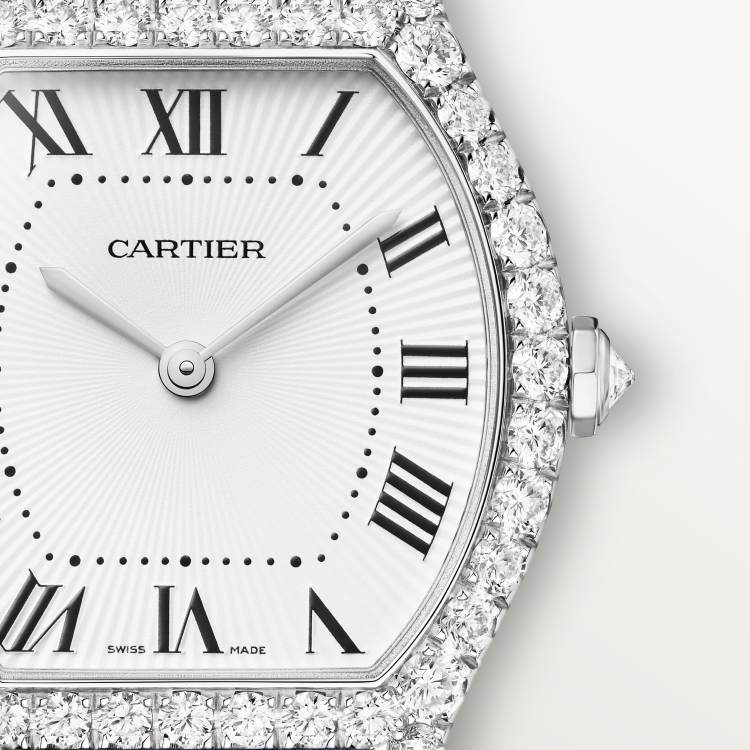 TORTUE watch small 18K rhodium plated white gold quartz - Image 3